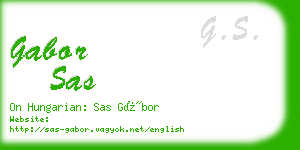 gabor sas business card